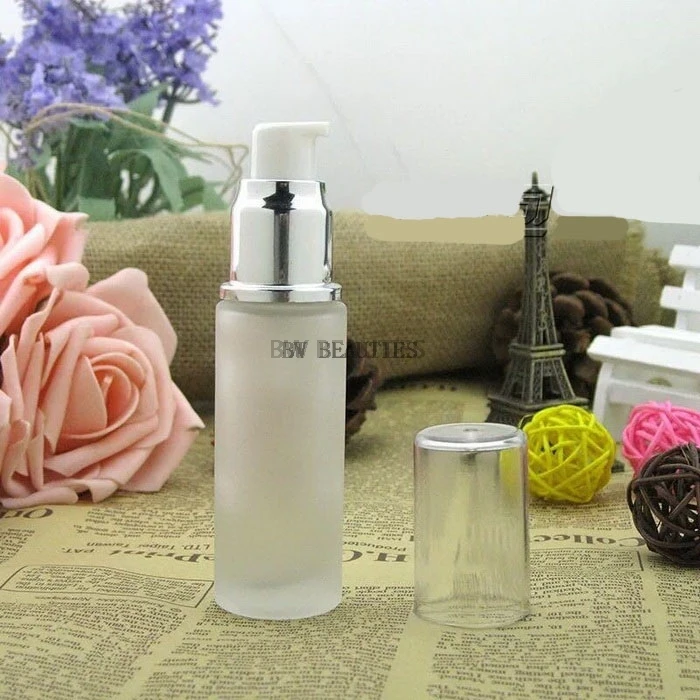 300pcs/lot 30ml Frosted Glass Bottle Lotion Bottle Essential Oil Bottle Moisturizer Facial Water Pressing Cosmetic Container