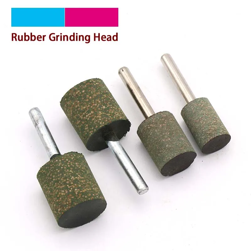 2 Stuks 6Mm Shank Sesam Spons Rubber Slijpen Head Mounted Punt Voor Metaalbewerking Afwerking Polish Grinder Rotary Gereedschap