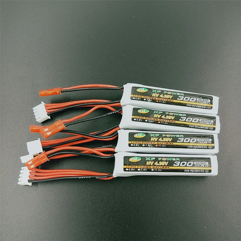 

11.4V 300mAh 40C/80C 3S HV 4.35V Lipo Battery XT30 Plug Lithium Battery for URUAV UR85/UR85HD Mobula7 HD Sailfly-X RC Drone Part