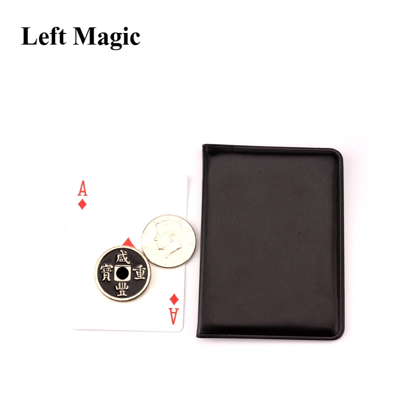 leather Coin Magic Tricks Mental Ancient Coins Magic Coins Coin Transposition Accessories Close Up Magic Props Illusions