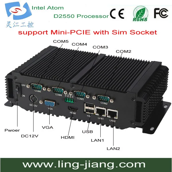 embedded IPC/Industrial PC with 6xCOM/4xUSB LBOX-2550