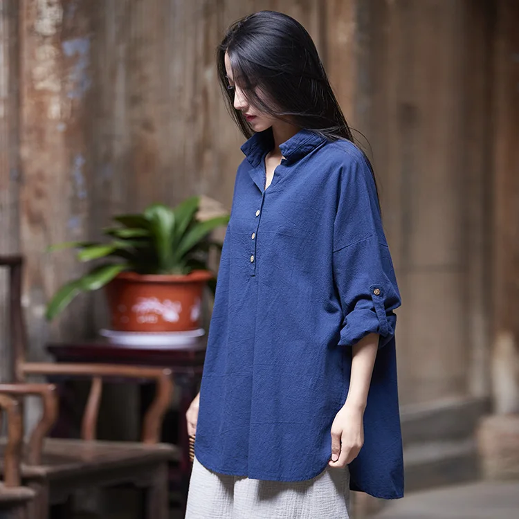 

Harajuku women long sleeved shirts off shoulder shirt and blouse vintage cotton linen blusas vadim pull top camisa feminina