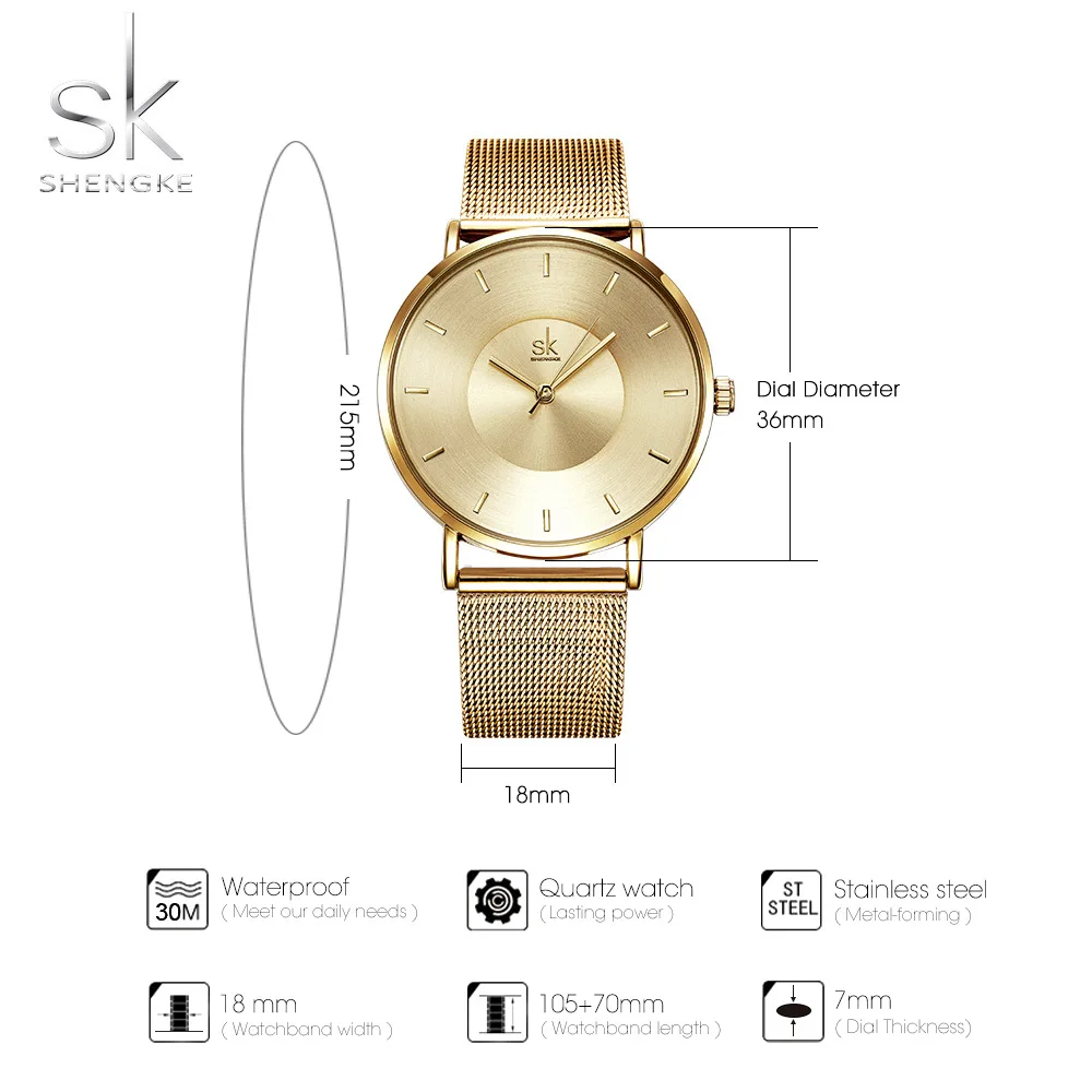 Shengke Watches Women Brand Luxury Quartz Watch Women Fashion Relojes Mujer Ladies Wrist Watches Business Relogio Feminino 2022