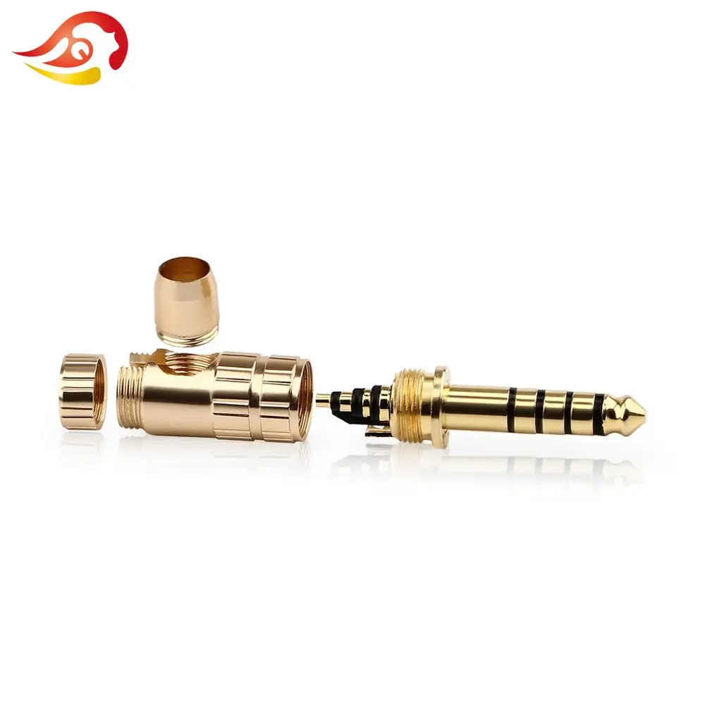 QYFANG 4.4mm Stereo 5 Poles Audio Jack Earphone Male Plug Pin Adapter For NW-WM1Z/A Player HiFi Headphone Solder Wire Connector