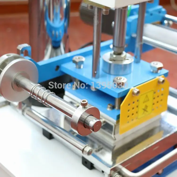110 V อัตโนมัติเครื่องปั๊มหนัง LogoStamping ความดันเครื่อง Stamper ชื่อการ์ด Stamping Maker