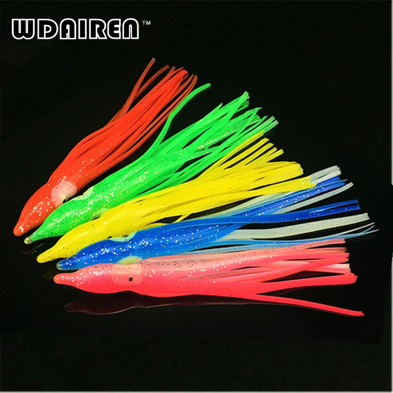 5pcs/lot Fishing Squid Lures Soft 11CM 3G Fishing Jigging Lure Sea Fishing Squid Jigs Artificial Soft Bait Trulinoya FA-332