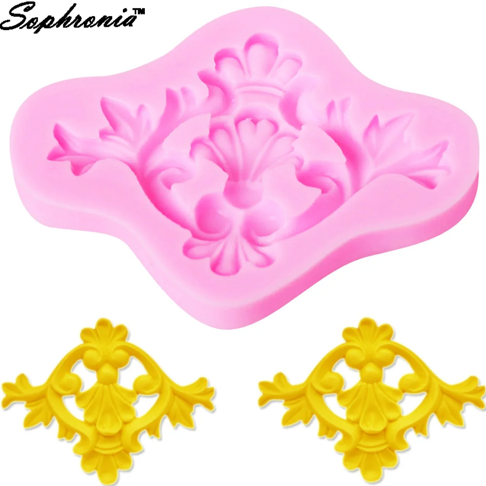 10PCS/SET Relief Silicone Cake Mold Fondant Wedding Cake Decorating 3D Border Decorative Sugarcraft Tools M346,9.5*7.8*1CM