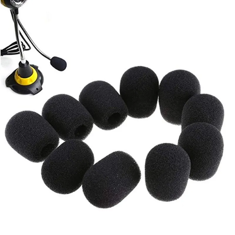 Housses éponge de remplacement pour microphone en mousse, casque de téléphone, micro pare-brise, accessoires, 30x22x8mm