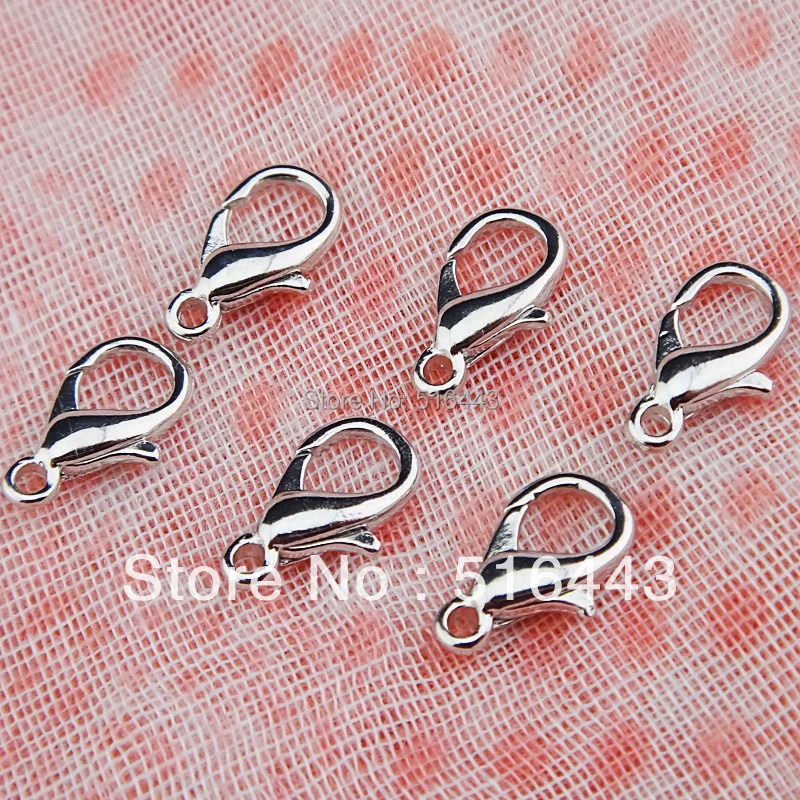 

Wholesale Jewelry Lots 100pcs Dark Silver Plated Jewelry Finding Components Lobster Claw Clasps Free Shipping A-916