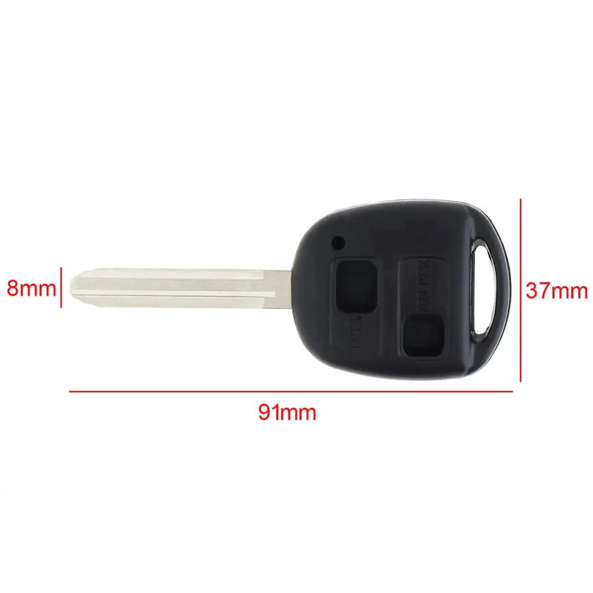 1 Pc Portable 2 Buttons Plastic Black Car Key Shell Car Key Case Replacement Key Fit for Toyota Corolla RAV4 Prado Fit for Yaris