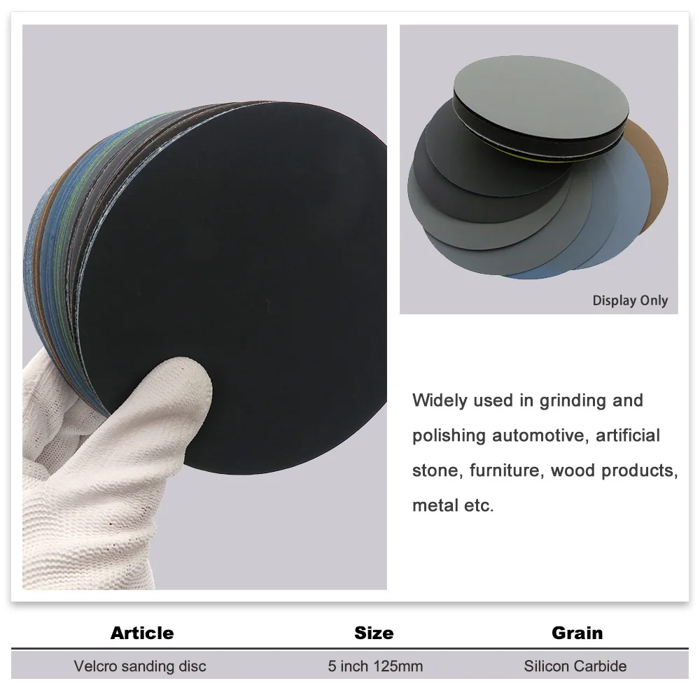 30 PCS 2 Inch 50 MM Móc và Vòng Lặp Ướt Khô Giấy Nhám Chà Nhám Tấm Silicon Carbide 60 đến 10000 Bột Kiều Mạch cho Đánh Bóng Mài