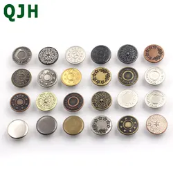 10pcs/bag 17mm Metal Jeans Button Sewing Clothes Accessories Trousers Jean Button Decoration For DIY Sewing High Quality