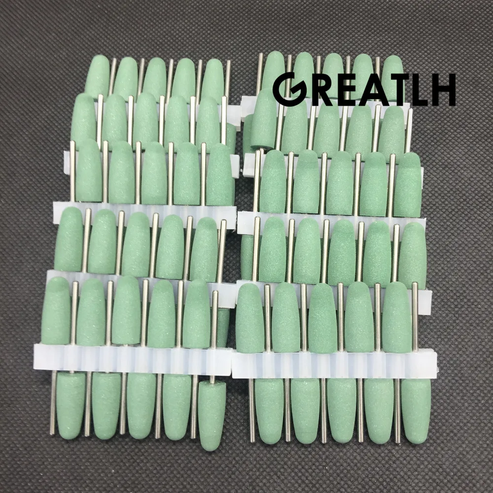 

100PCS Dental Assorted SILICONE Fine polishers 2.35mm Diamond polishing Burs