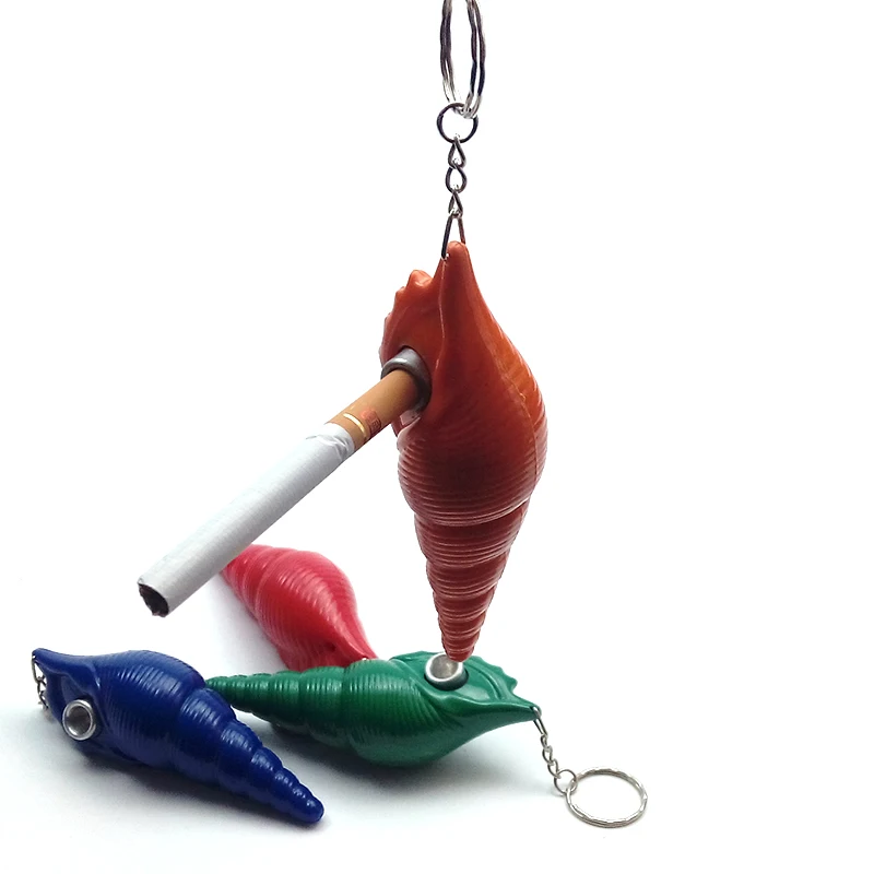 Creativity Pendant Conch Pipe Tobacco Pipe Key Chain Smoking Pipes Gift Narguile Grinder Smoking Set Mouthpiece