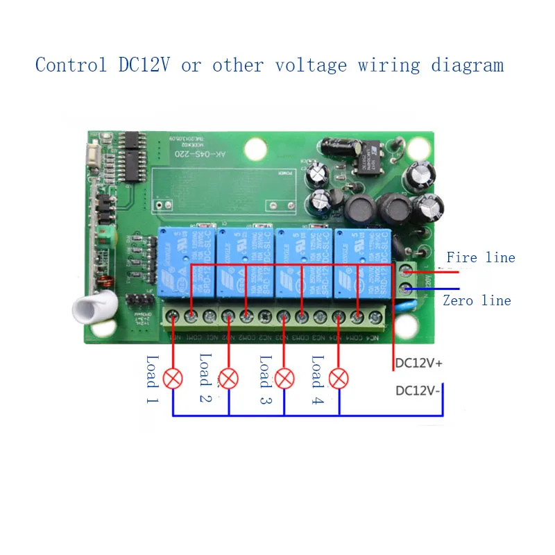 AC85V- 220V 4CH RF Wireless remote control Learning code switches 100-1000M Long Distance remote switch