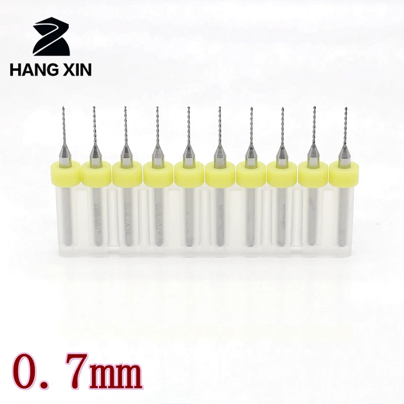 0.7mm 0.75mm 10pcs / set Tungsten Carbide Dremel PCB Drill Walkthrough Wood Hole  Router metal drilling cutter