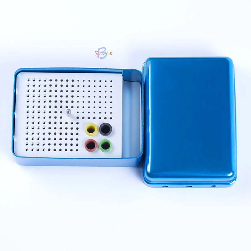 1pcs new Dental Disinfection Burs Holder 180 Holes Block Stand Autoclavable Sterilizer Box Dentist Lab Equipment Endo Box