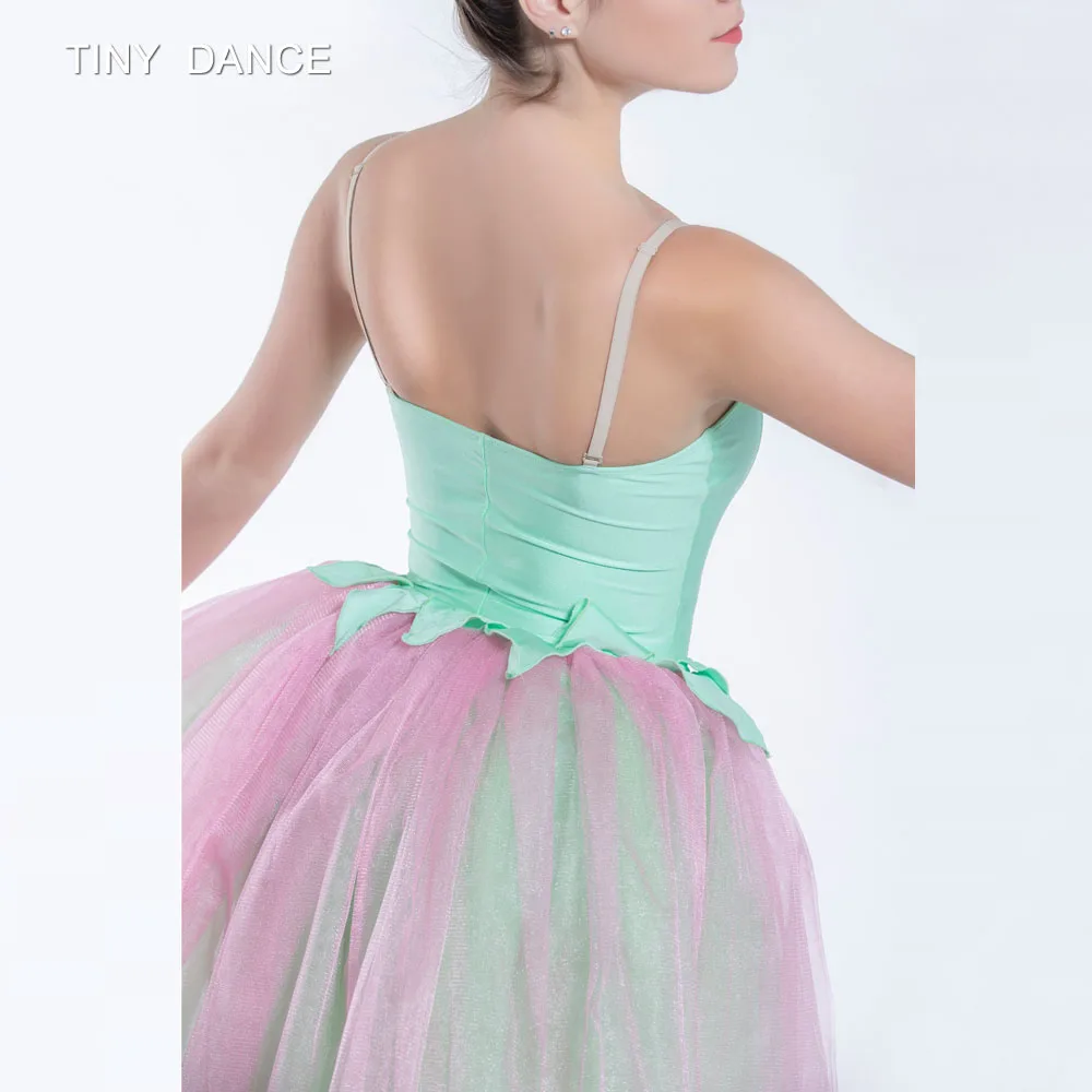 Green/Pink Long Ballet Tutu Ballerina Dress Romantic Tutus for Adult Girls Stage Performance Costumes 11 Sizes Available 19215