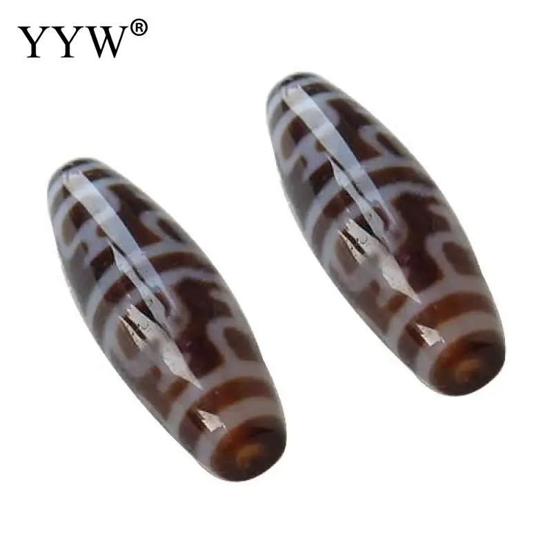 YYW 1PC High Quality Nectar Natural Tibetan Dzi Beads For Making Diy Jewelry Bracelet Necklace 13x38mm Nectar Tibetan Dzi Beads