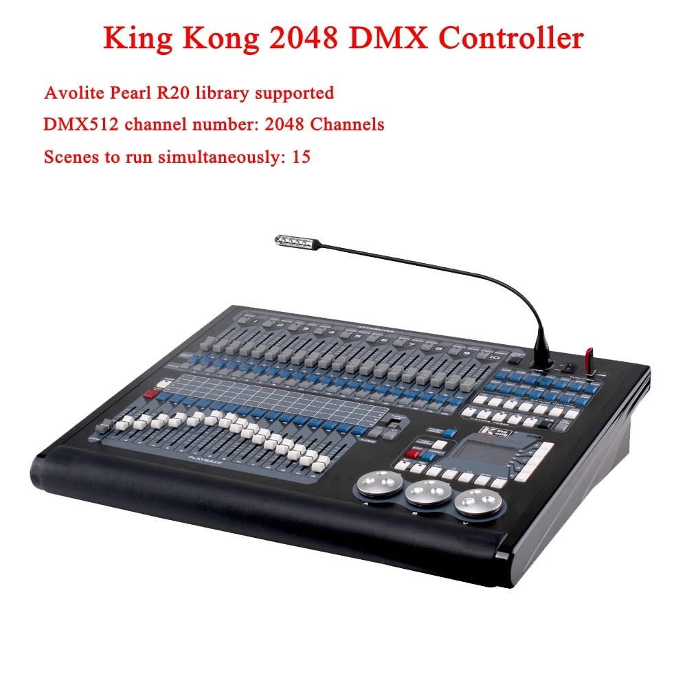 

2019 NEW King Kong 2048 DMX Controller Stage Lighting DJ equipment DMX Console for LED Par Moving Head Spotlights DJ Controller