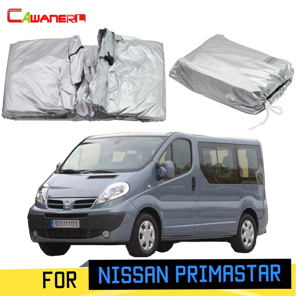 Cawanerl Car Cover Outdoor Anti-UV Sun Rain Snow Scratch Protection MPV Cover Windproof For Nissan Primastar 2001-2014