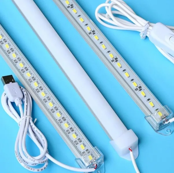 DC5V USB LED Bar Light with Switch LED Strip Light SMD5630 35/50CM LED Rigid Strip Night Market Light 24/36LEDs