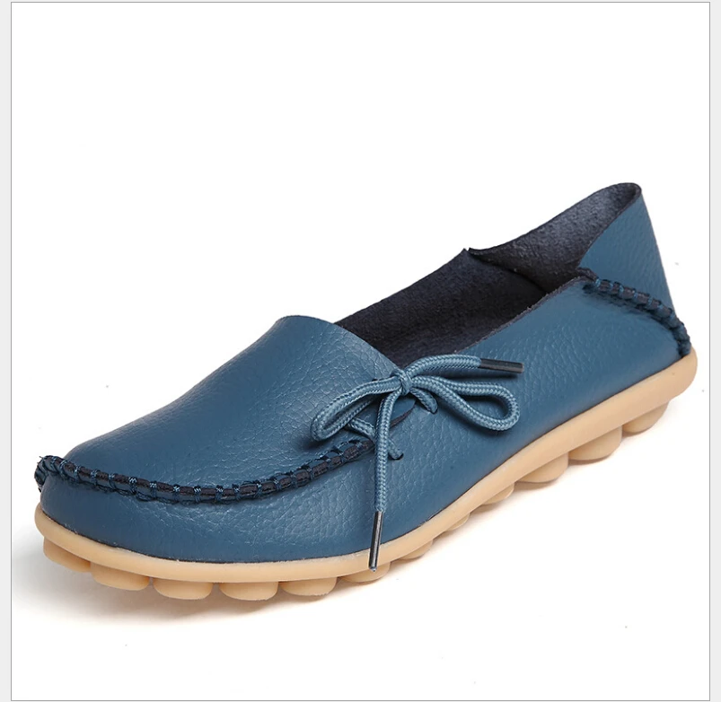 20 Colors Spring Women Genuine Leather Mother Shoes Moccasins Women's Soft Leisure Flats Female Driving Shoes Flat Loafers