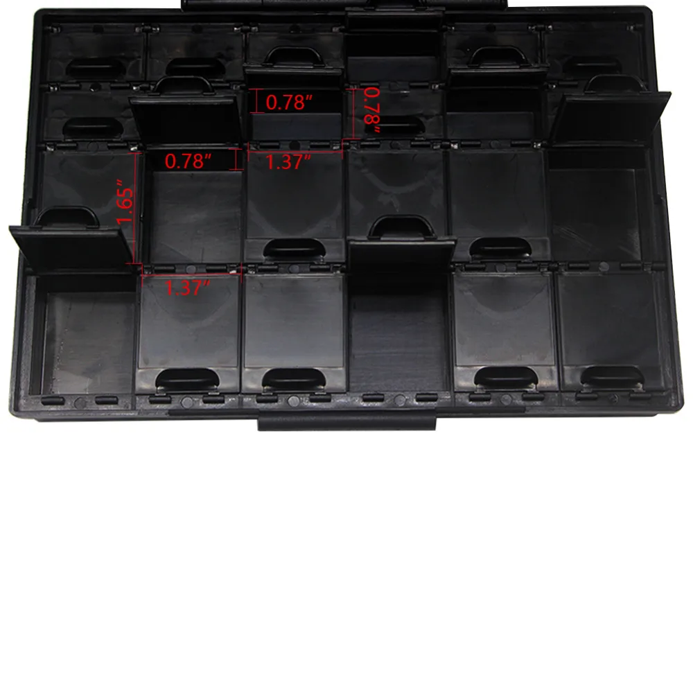 AideTek plastic storage safe Enclosure for surface mount components 1206 0805 0603 0402 BOX chips diodes transistor 8BOXALL48AS