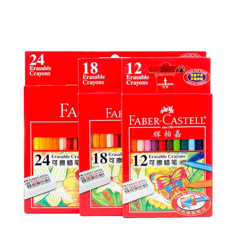 

FABER CASTELL Children can clean the hexagonal 12/18/24 color graffiti painting brush coloring crayons