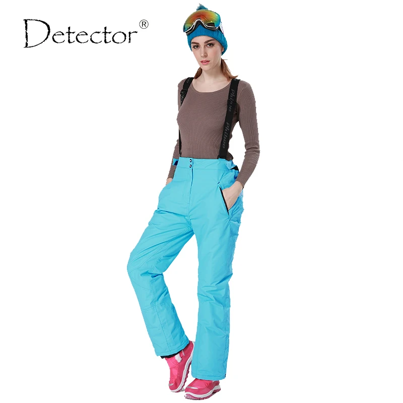 Detector -35 degree snow pants plus size elastic waist lady trousers winter skating pants skiing outdoor ski pants for women