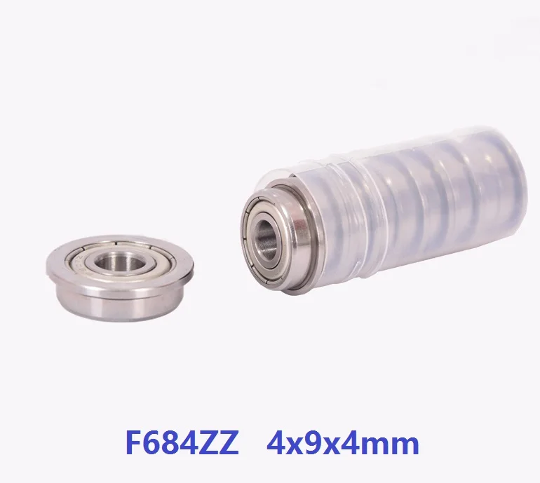 

50pcs/100pcs/500pcs F684ZZ F684Z F684 ZZ Z 4x9x4 mm flange Deep Groove Ball Bearing Miniature 4*9*4mm Flanged F 684ZZ