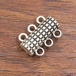 Onebeading 3 Loops Magnetic Lobster Clasps Necklace Hook Bails For Bracelet 18x13mm Hole:Approx 2mm  5Pcs K04178