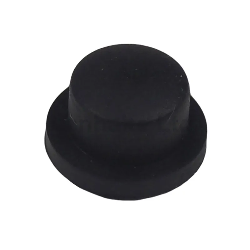 10mm(D) x 8mm(H) Silicone Tailcaps - Black (10 pcs)