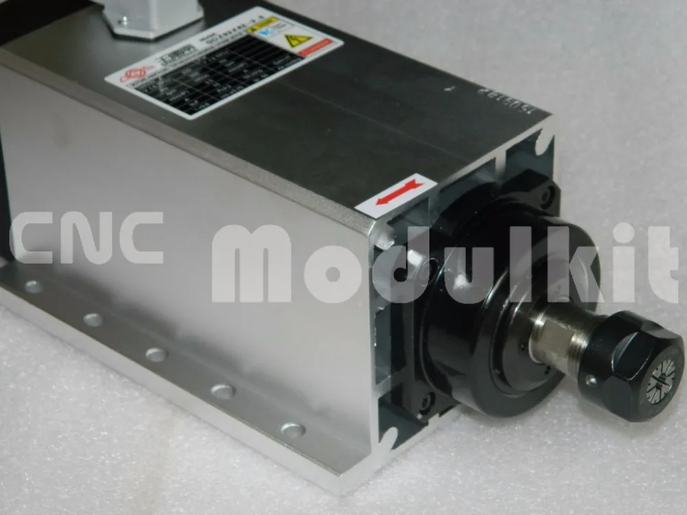 CNC Engraving Milling Grinding Ceramic Ball Bearing Electric Square Wings Air Spindle Motor 3.5KW Cooling 220V ER25 CNC MODULKIT