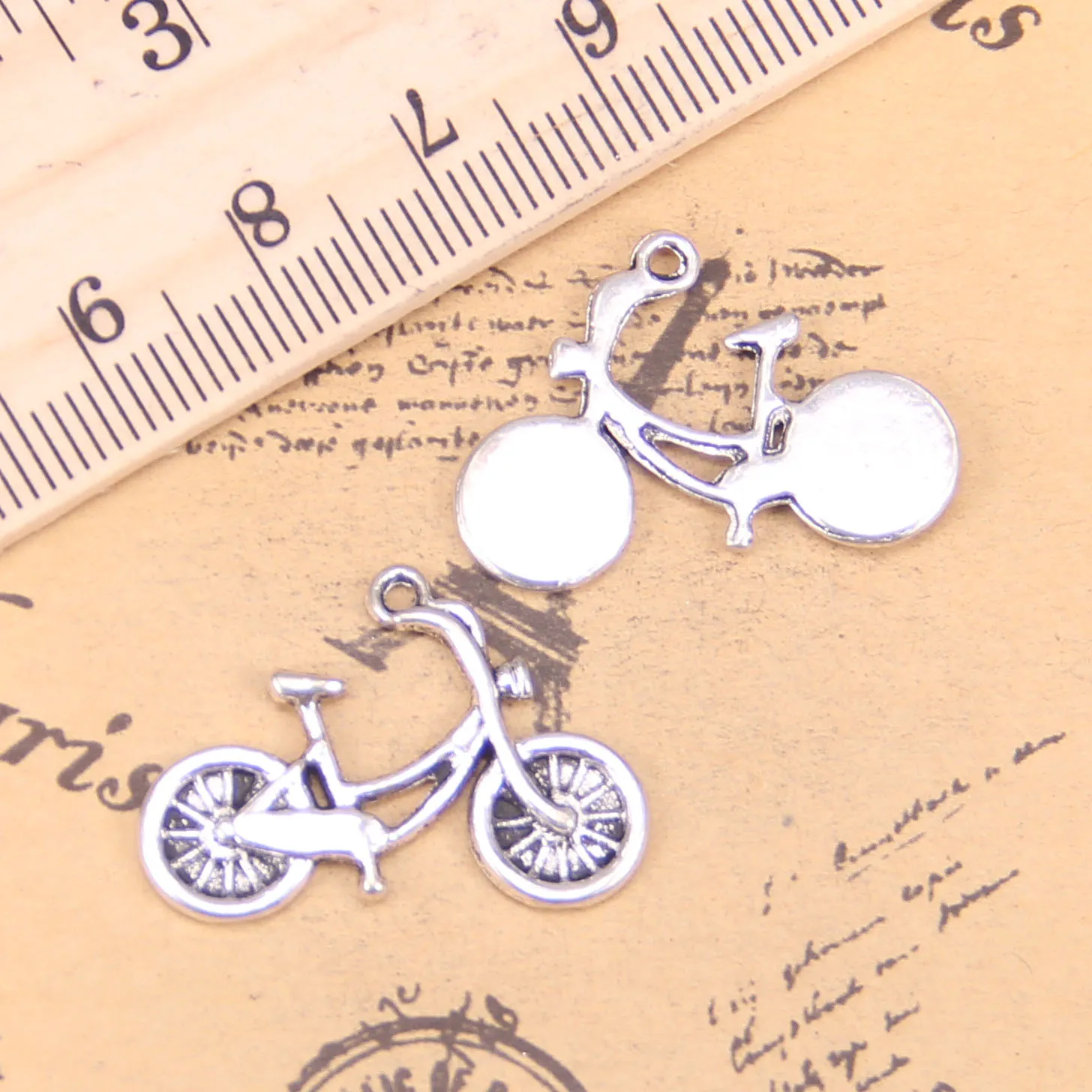 62pcs Jewelry Charms bicycle bike 26x18mm Antique Silver Plated Pendants Making DIY Handmade Tibetan Silver Jewelry