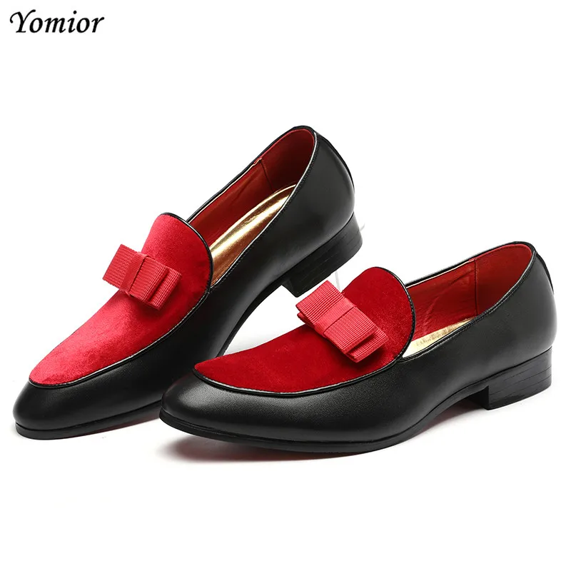 

Yomior Newest Design Casual Leather Shoes Autumn Winter Bow-knot Italian Wedding Dress Shoes Formal Business Work Oxfords Flats