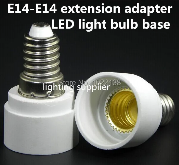 5 pz E14 a E14 LED portalampada prolunga presa adattatore convertitore PC materiale ignifugo adattatore E14-E14 lampada base presa estendere