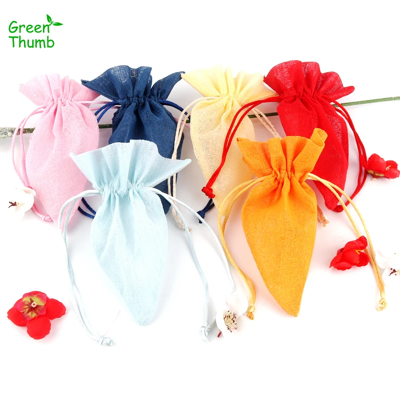 40pcs Green Thumb Snow Yarn Bags High Quality Colored Transparent Hard Sandbag for Festive Party New Year Gift Bags