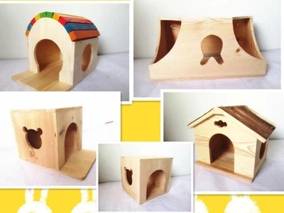 A variety of Totoro squirrel guinea pig wooden house devil squirrel wood nest warm pet bedroom