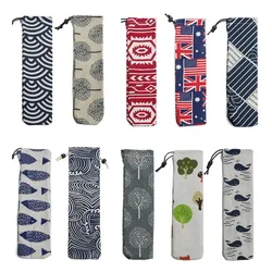 1-Pcs Reusable Straw Pouch Bag for Metal Straw Cutlery Colorful Travel Camping Chopsticks Spoon Fork Knife Storage Bag Container