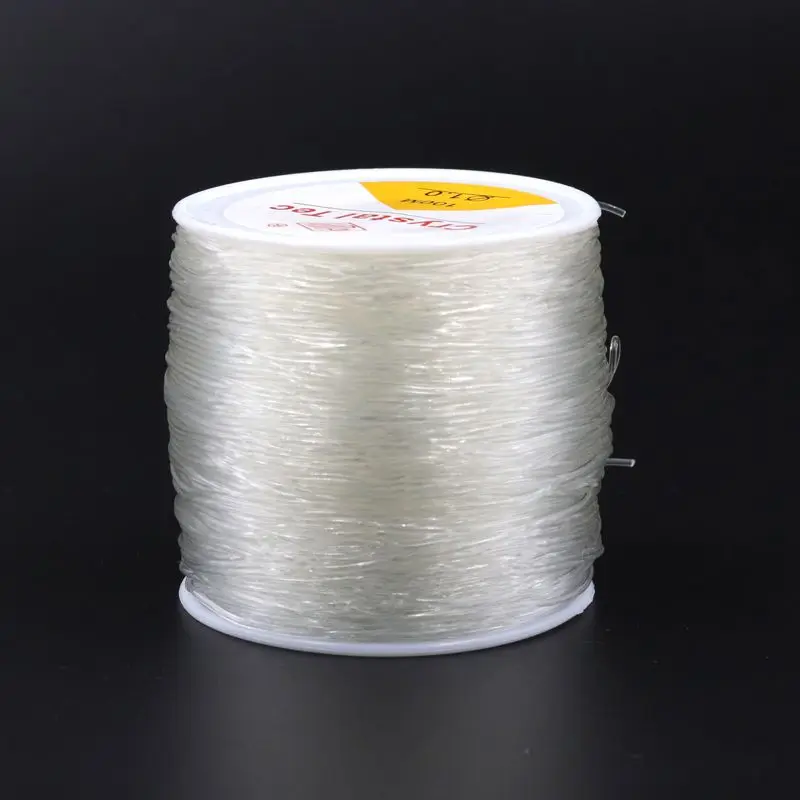 100 yd 0,5 0,8 1mm Hohe Elastische Perlen Schnur String Kristall Faden für Schmuck Machen DIY Halskette Armband Zubehör Großhandel – Detail 1