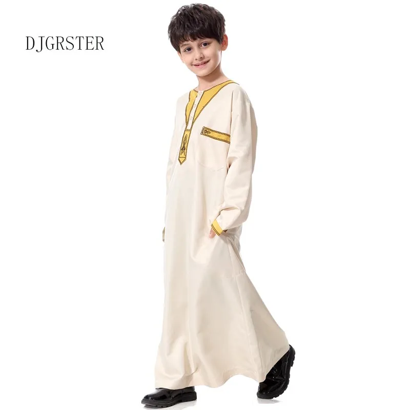 DJGRSTER – caftan Abaya pour hommes, Robes islamiques Jubba Thobe, vêtements islamiques