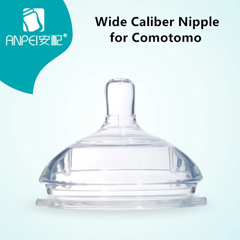 Baby silicone Replacement Nipples in Variable Flow for Ages /0 -3Months/ 3-6 Months /6 Months Pacifier nipples for Comotomo