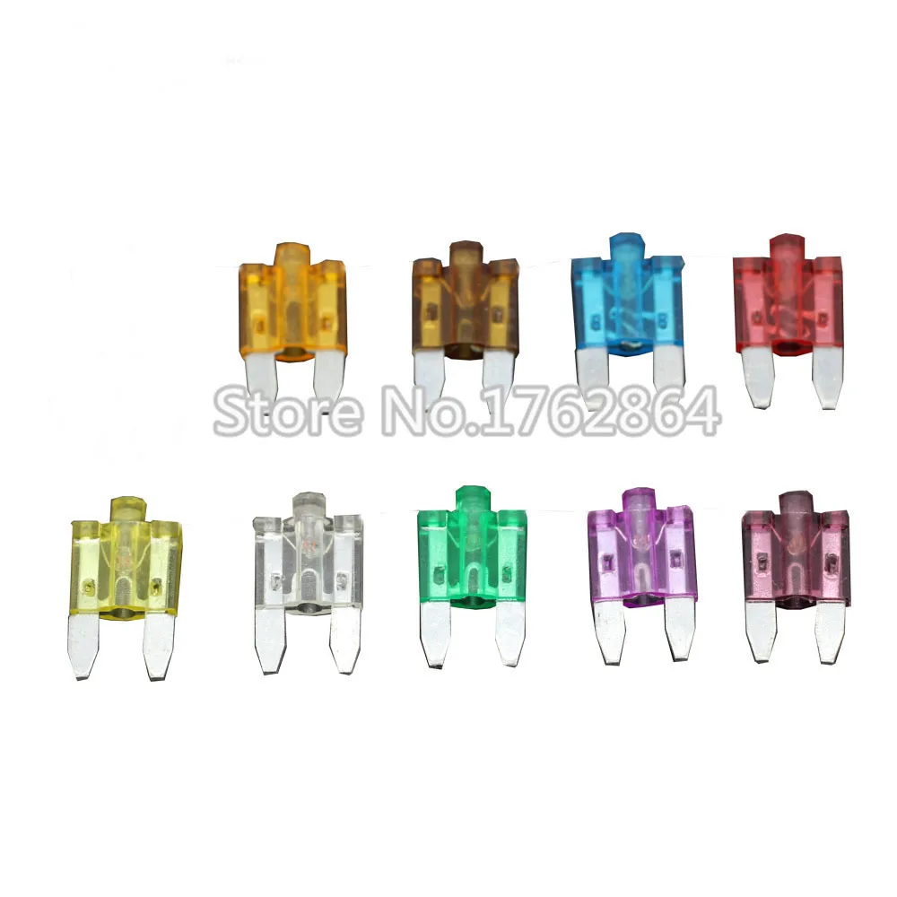 

27PCS 5A~40A Small Size Auto fuse inserts car insurance tablets small fuse with lamp car inserts fuse