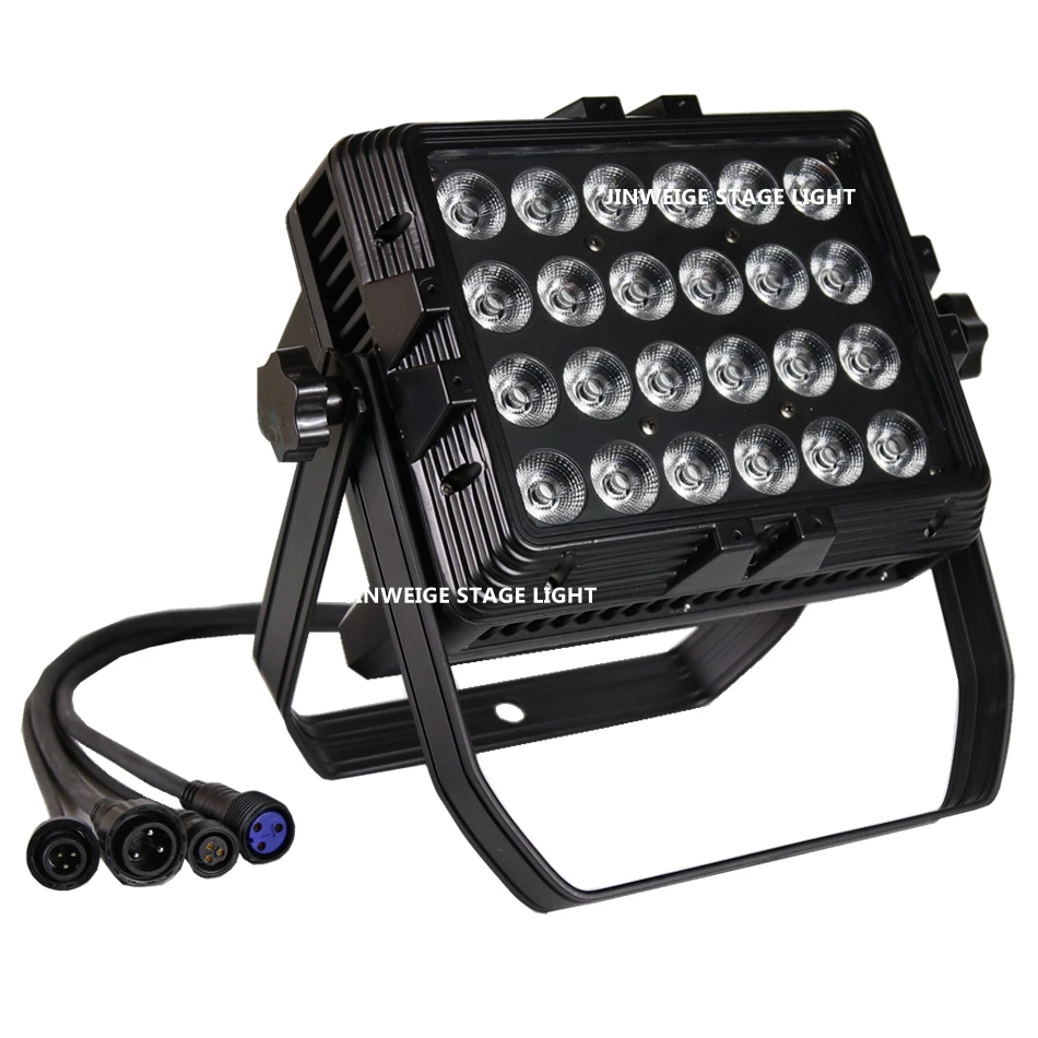 24X18W 6IN1 Waterproof Led Wall Washer Light RGBWA UV Stage Led Projector IP65 Outdoor Party Performance Christmas TV Shows Use