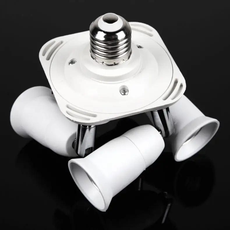 Lighting Accessories LED Bulb Accessories 1 To 4 Adjustable  Base Light Lamp Bulb Adapter Holder Socket Splitter