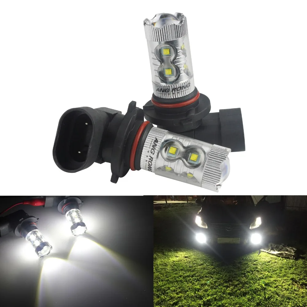 

ANGRONG 9005 HB3 H10 лампы 10 SMD светодиодные боковые противотумансветильник дневные ходовые огни DRL