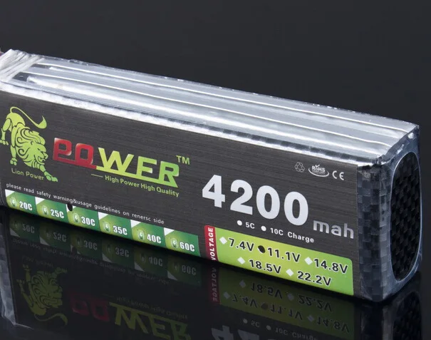 

Лев мощность 3S 11,1 v 4200mah 30c Lipo батарея для T-REX 450 вертолет Квадрокоптер четырехосный вал 3S Lipo батарея 11,1 V