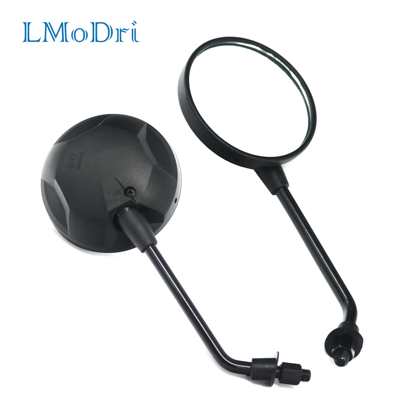 LMoDri Motorcycle Rear View Mirror Universal Scooter Back Mirrors Electric Bicycle Moped Side Mirror 8mm 10mm Round Covnex