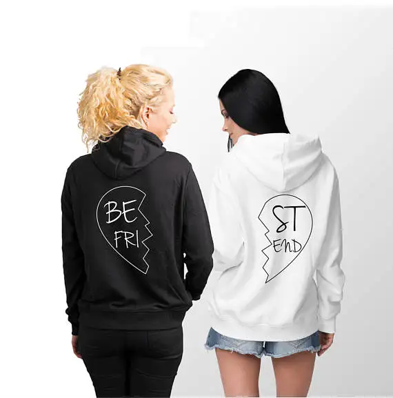 Sugarbaby Best Friend Hoodie Matching best friend hoodie Bestie Casual Tops Long Sleeve Bff Hoodie Tumbl Gilrs Sweatshirt